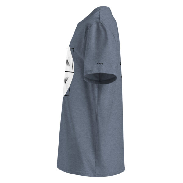 Vélo Musculaire - Vélo des cimes - « Au Sommet de ton Toit » - T-shirt unisexe en coton biologique couleurs claires – Image 14