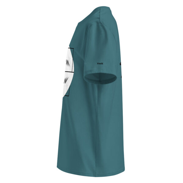 Vélo Musculaire - Vélo des cimes - « Au Sommet de ton Toit » - T-shirt unisexe en coton biologique couleurs claires – Image 6